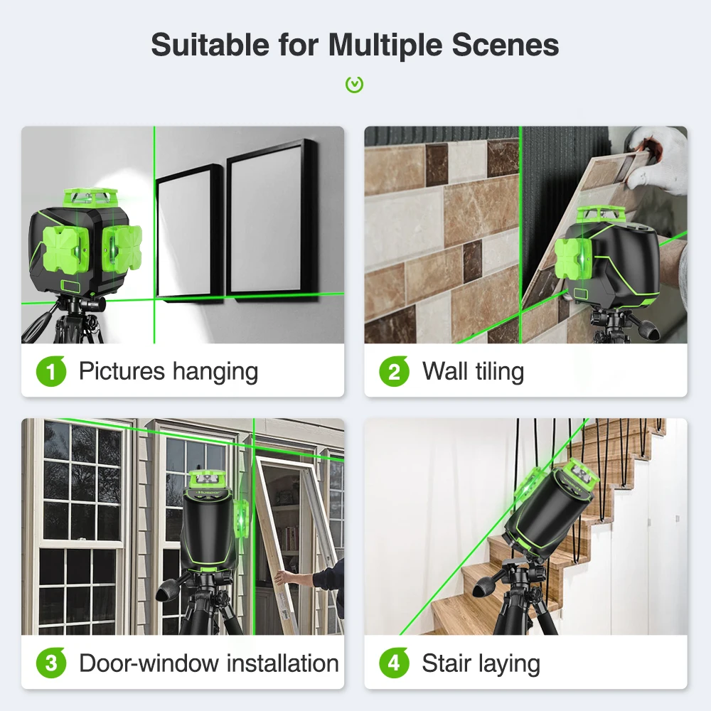 На открытом воздухе импа Ульс модельное huepar Лазерные уровни S04CG-l само Балансирующий перекрестный лазерный уровень