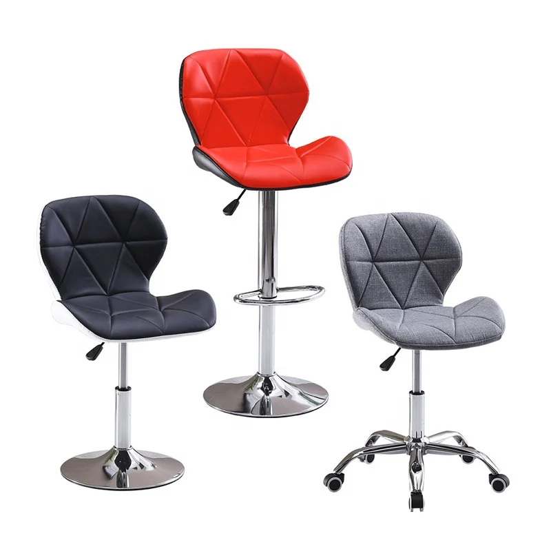 High Quality Cheap Price Adjustable swivel Tall Bar Stools Upholstered PU Leather Seat Bar Stool Chairs