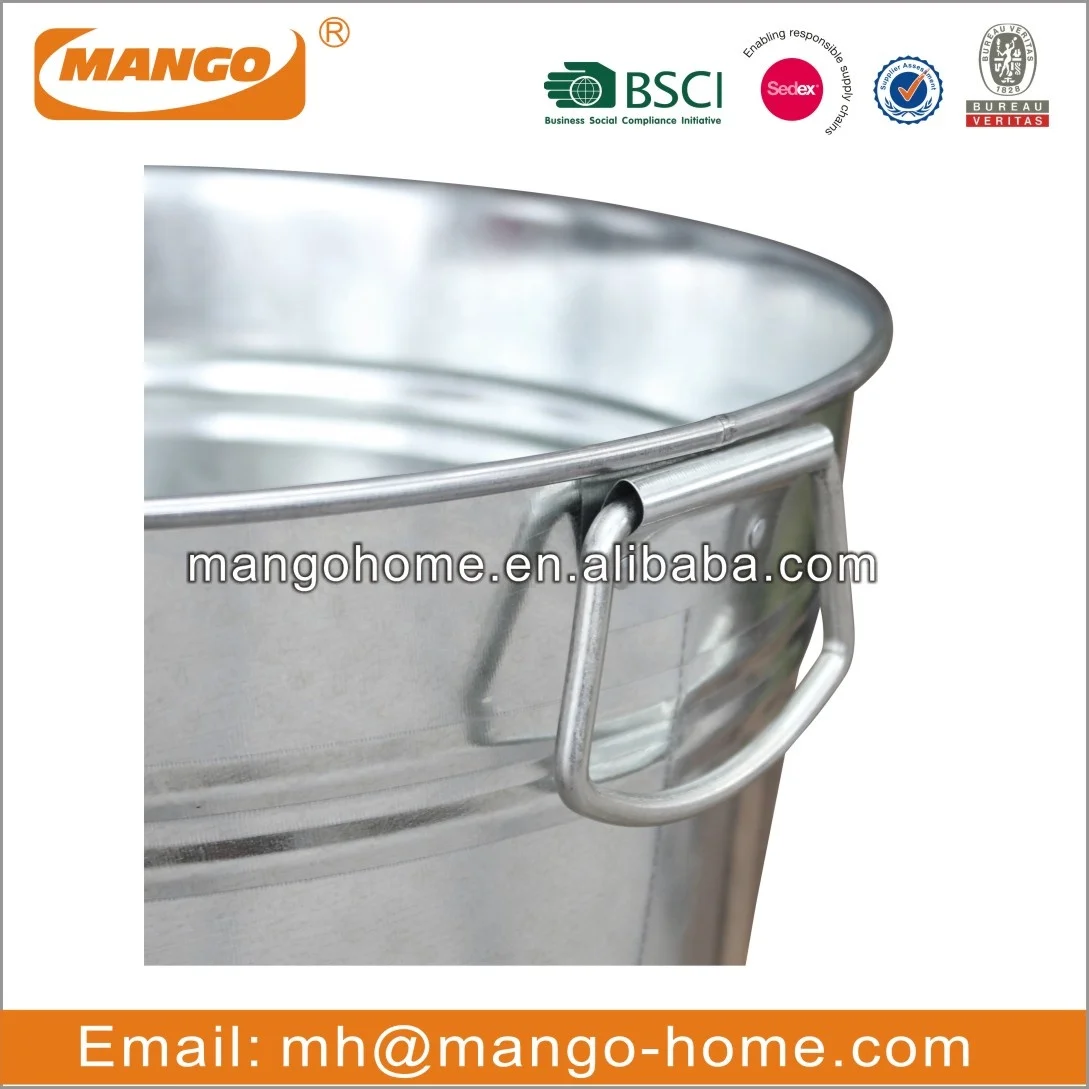 Metal Iron Beer And Beverage Tub Ice Bucket With Handle