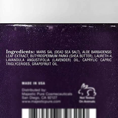 Private Label Vegan Organic Face And body Exfoliating Whitening Body Scrub Fights Acne Lavender Body Scrub