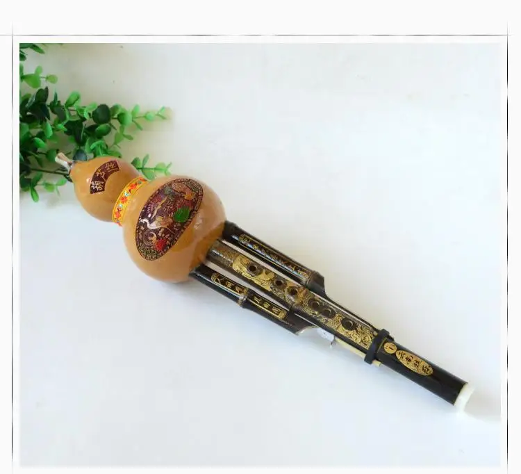 Pure natural Purple bamboo hulusi for teaching beginners of ethnic Musical Instruments special purple bamboo two-tone hulusi