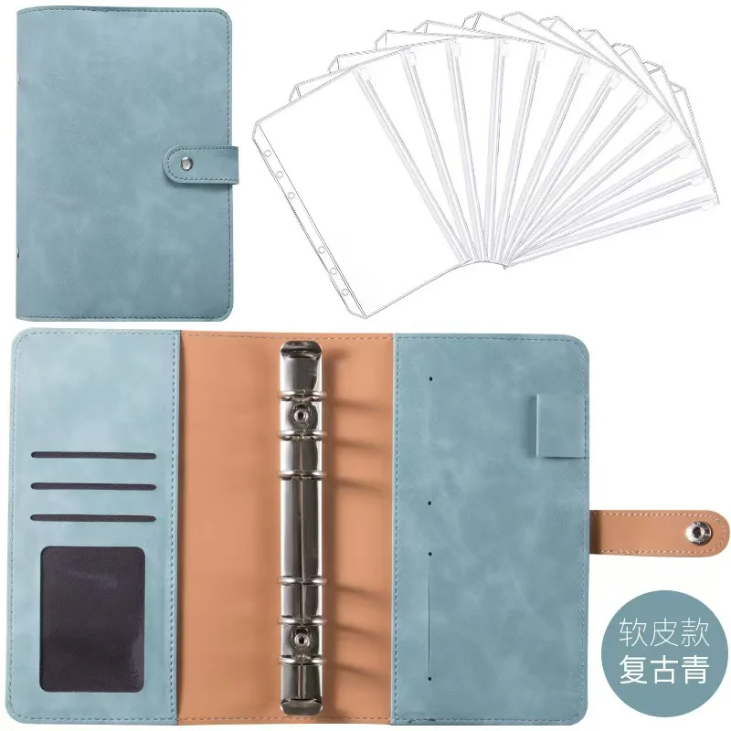 A6 PU Leather Budget Notebook Cash Envelopes System Set with Binder Pockets for Money Budget Saving Bill Organizer Party Gift