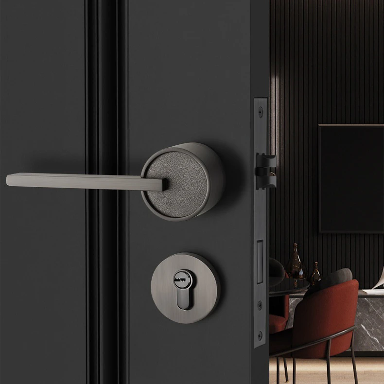 2022 самые стильные простые металлические желтые бронзовые дверные ручки из цинкового сплава