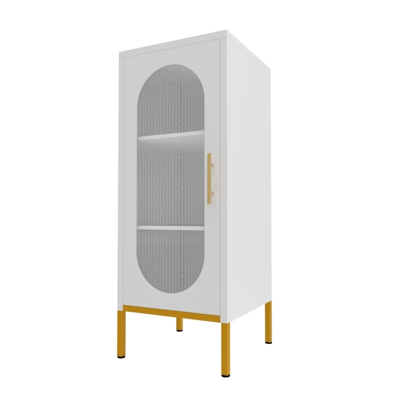 Modern Metal Dining Room Sideboard with Clear Glass Door Suitable for Home Use Dining Room Living Room Furniture