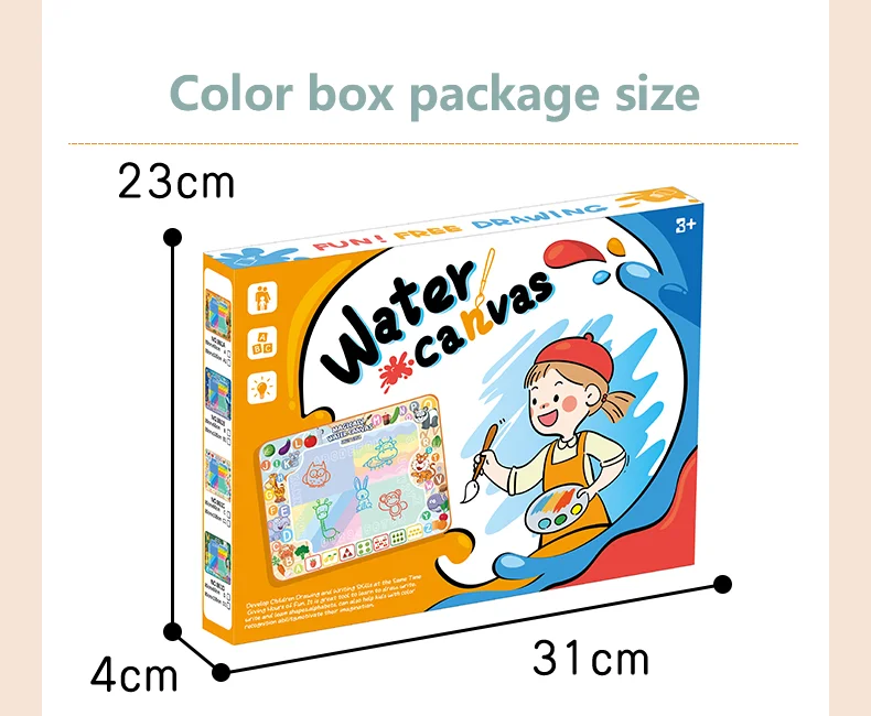 80cm Educational Toys Color Magic Water painting Canvas Aqua Doodle Drawing Toy