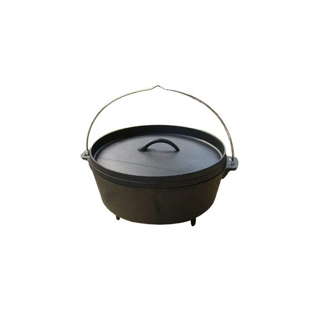1QT 2QT 4.5QT 6QT 8QT 9QT 12QT 1qt 2qt 4.5qt 6qt 8qt 9qt 12qt Cast Iron Cauldrons Camp Dutch Oven Pots With/Without Thress Legs