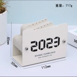 Custom 2023 Calendar Desk Office Decoration Metal Calendar