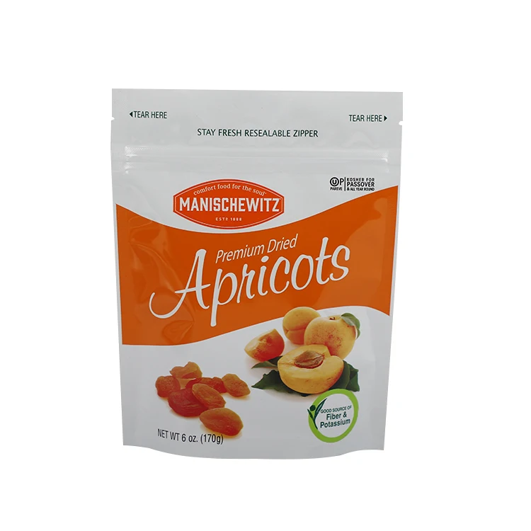 Accept custom stand up Zip Lock Pouch Poly Bag peaches peans dried plums dried fruit mylar bags smell proof