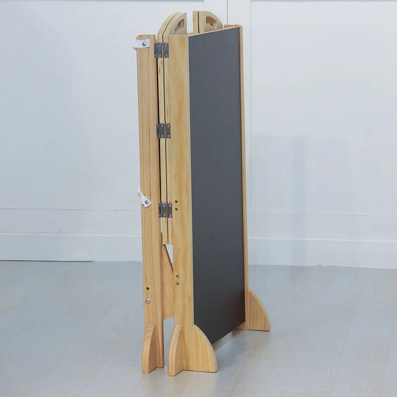 3 in 1 Montessori Foldable Kitchen Step Stool Toddler Wood Learning Tower