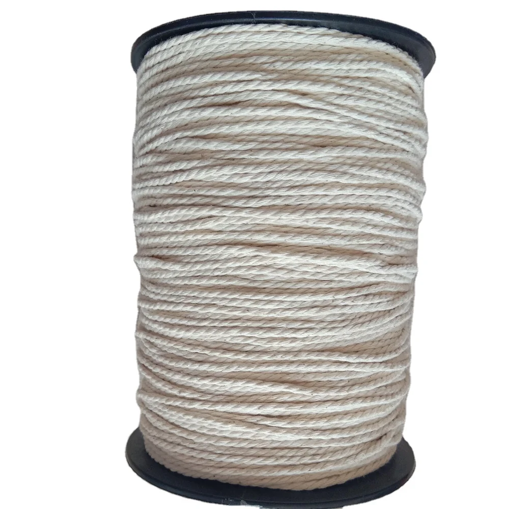 Twsited Cotton Macrama Rope Cord 3mm 3ply 260m