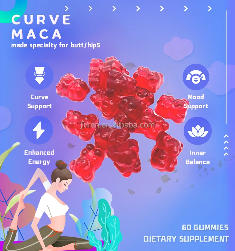 Оптовая продажа увеличенные ягодицы Gummies MACA Органическая грудь большая бустер мармеладки