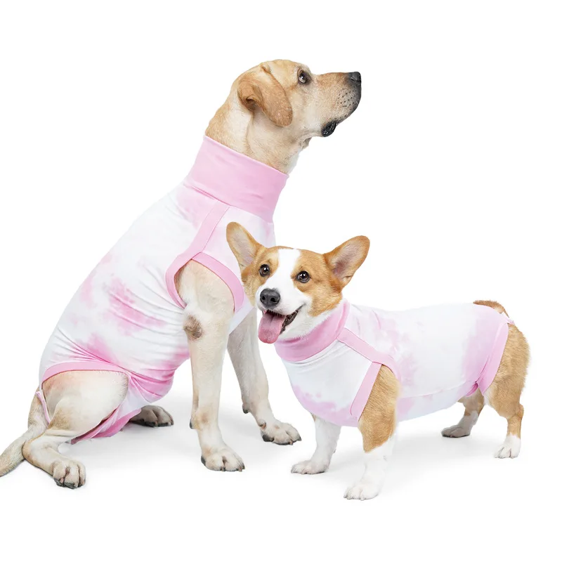 Pet Surgery Suit Professional Anti-Licking Pet Tie Dye Vest Comfortable Dog Surgical Recovery Cloth