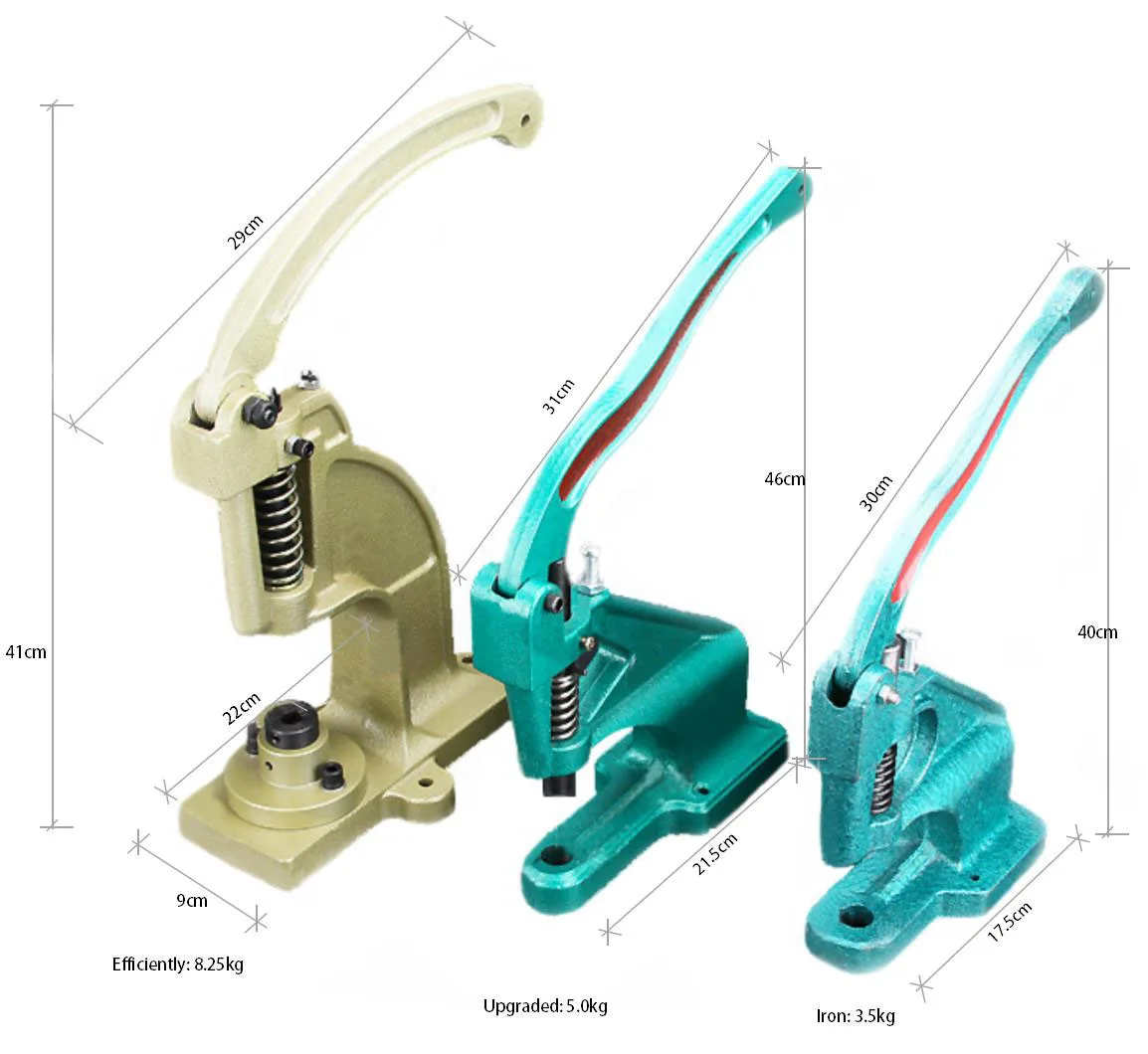 Manual Eyelet Machine Curtain Grommet kit Machine Fixing Tool Hand press button machine