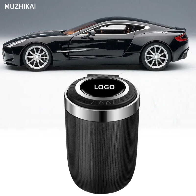 Автомобильные аксессуары для интерьера, индивидуальная Роскошная Автоматическая пепельница с синим светом и зажигалкой для AUDI