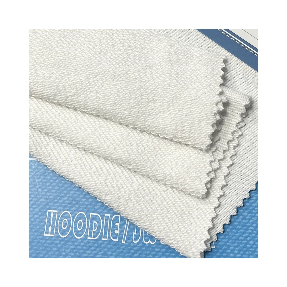 Premium 280gsm 100 Cotton Gradient Jacquard Towelling Acid Washed Effect Antibacterial Cotton French Terry Fabric
