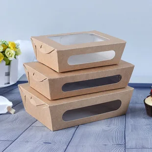 
2021 Wholesale Size and Logo Disposable Grade Takeaway Paper Lunch Box Food Grade Box 