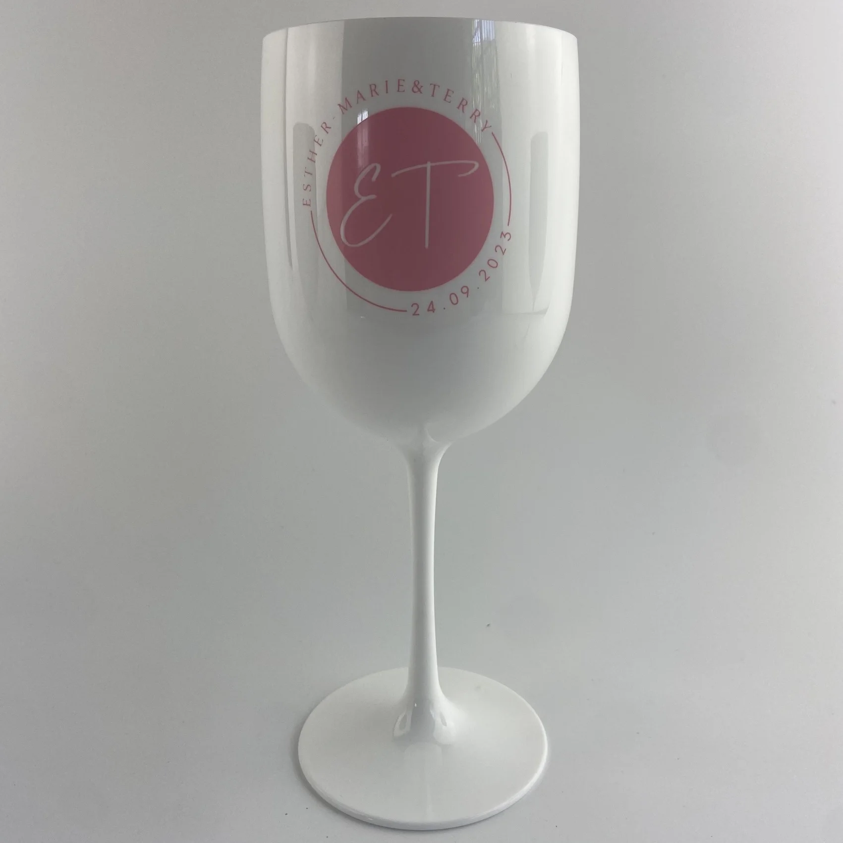 Unbreakable Reusable 16oz  Polycarbonate Plastic BLACK Wine Glasses