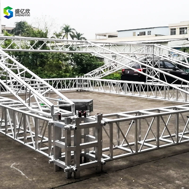 Truss aluminium spigot lighting stage truss with roof for concert truss for led video