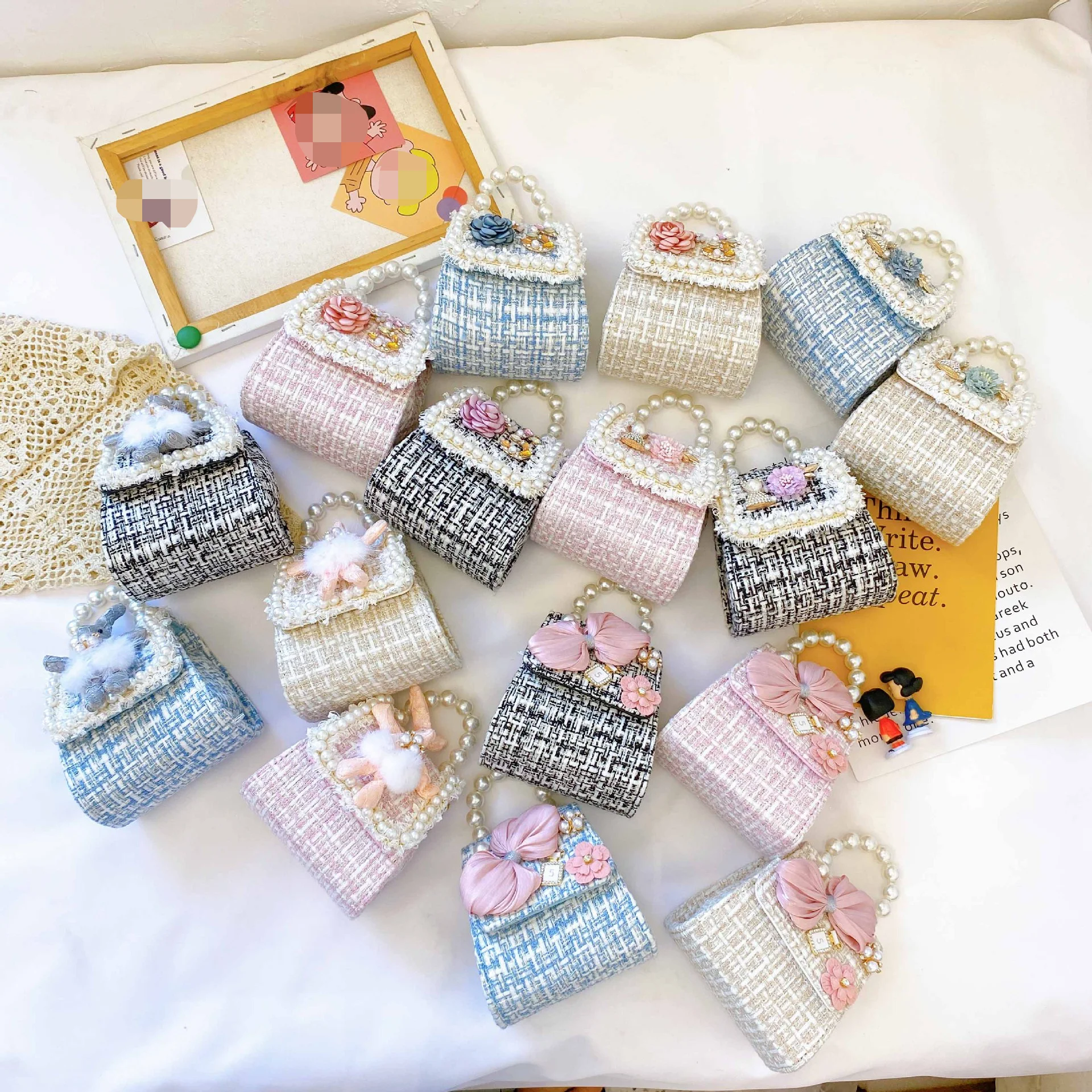 TL 6111 Детская сумка 2021 осень/зима дизайнерская сумка через плечо небольшая ароматная универсальная сумка с цепочкой и жемчугом