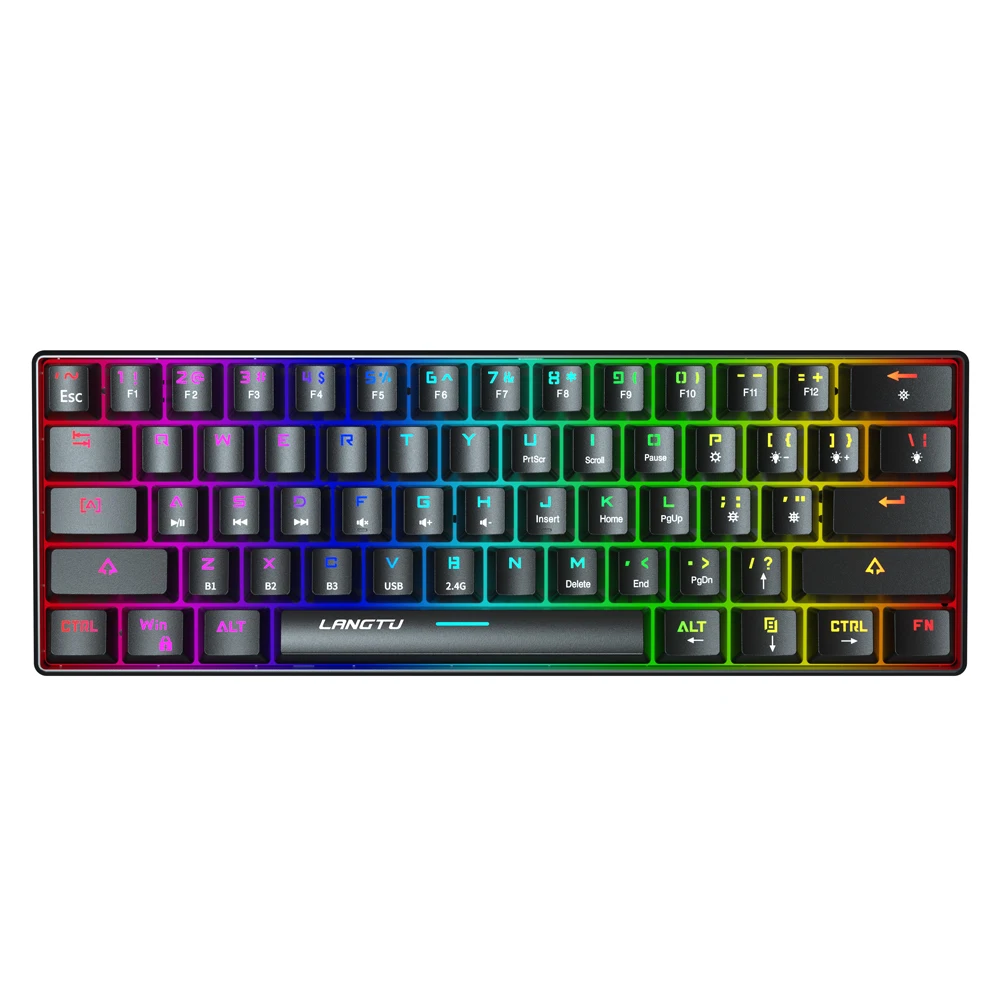 Прямая Заводская поставка ducky one мини-клавиатура 61 клавиша механическая Игровая usb-клавиатура abs прочная