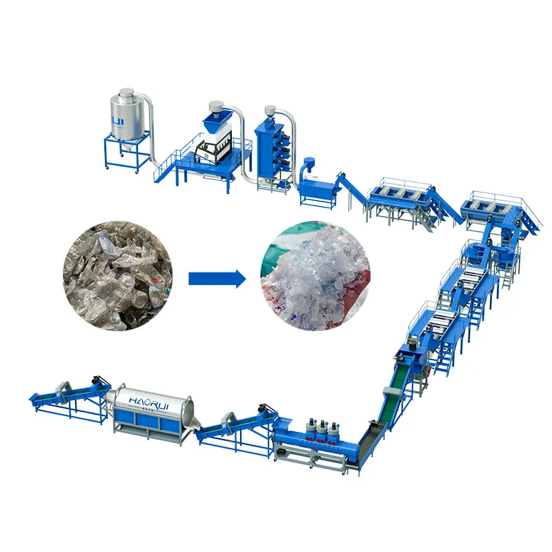 New PET Bottle Recycling Machine Waste Recycling Plastic Machinery for Manufacturing Plant Core Component Motor for Wash Line