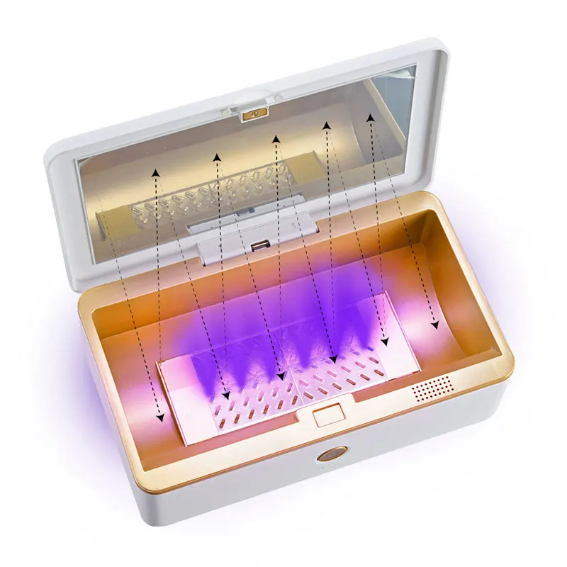 УФ стерилизатор коробка с озоном Профессиональный светодиодный свет дезинфицирующий для соски косметические инструменты кисти для макияжа