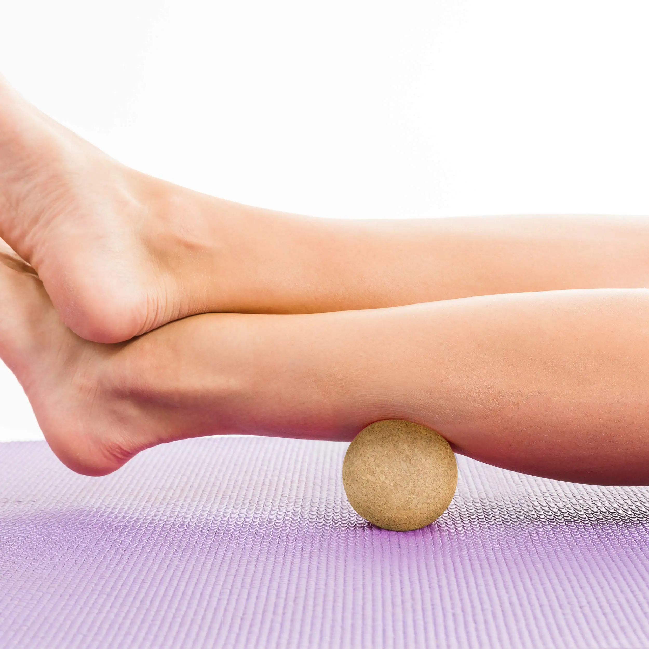 Custom Eco-friendly 100% Natural Wooden Yoga Cork Massage Ball