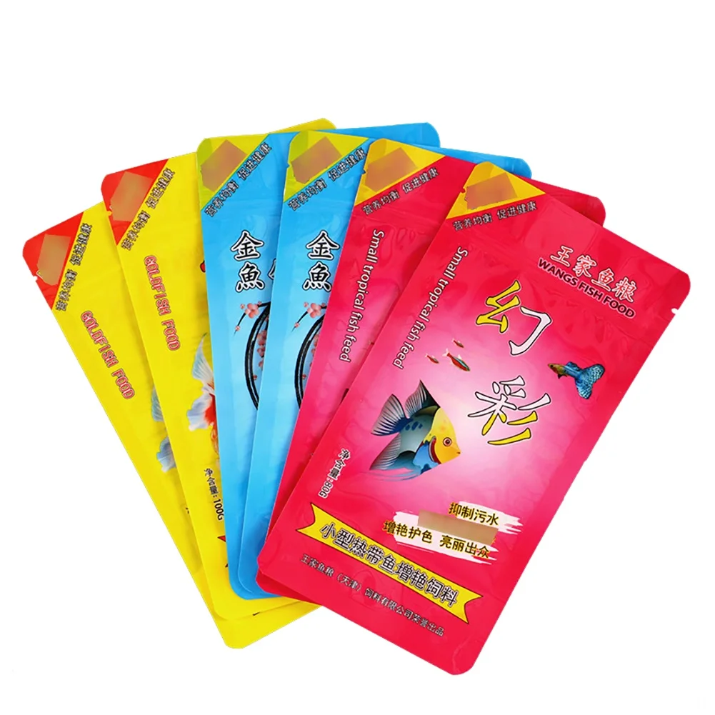 Stand Up Pouch With Zipper For Koi Food Custom Plastic Packaging Pet Food Packaging Bag Aluminum Foil Poly Bags Pouch Food