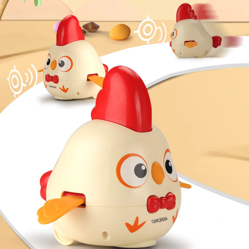 New arrival Product Baby Cartoon Animal Dancing Rotating Sliding Electric Universal Chicken Toys for kids