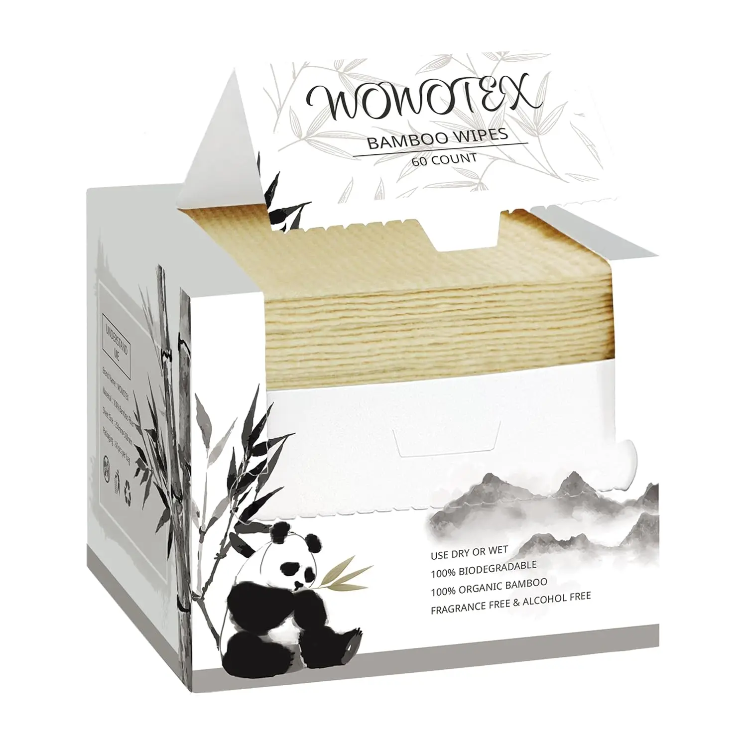 Одноразовое бамбуковое полотенце для лица