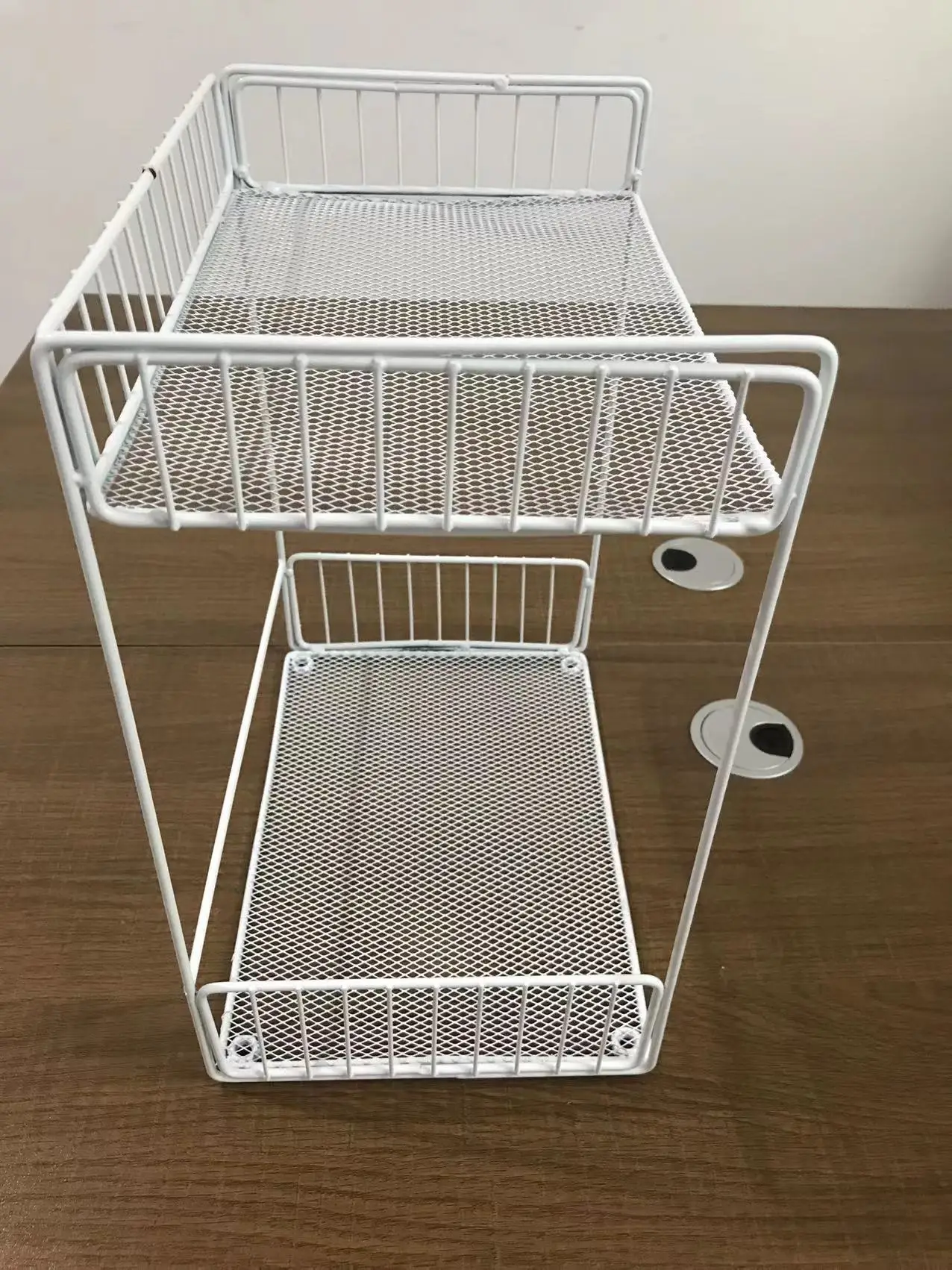 OEM 2-ярусная металлическая сетка тележка для хранения органайзер корзина полки со съемными колесами