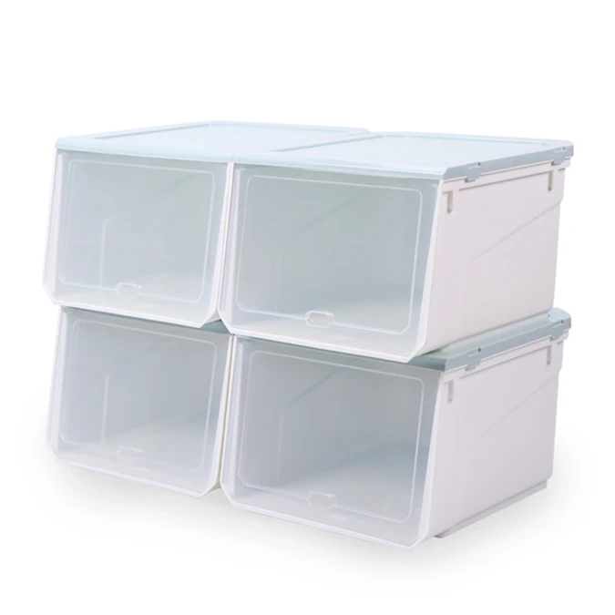 Shoe Side Opening Storage Stackable Men Boxes Extra Large Disassemble The Plastic Box