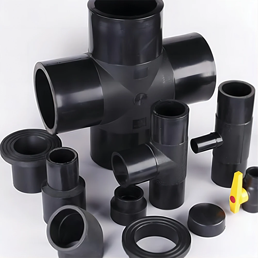 Hdpe Elbow Dn32-dn315 Electrofusion Gas Fittings Connector Black Yellow Pe 45deg Elbow 45 Degree Bend