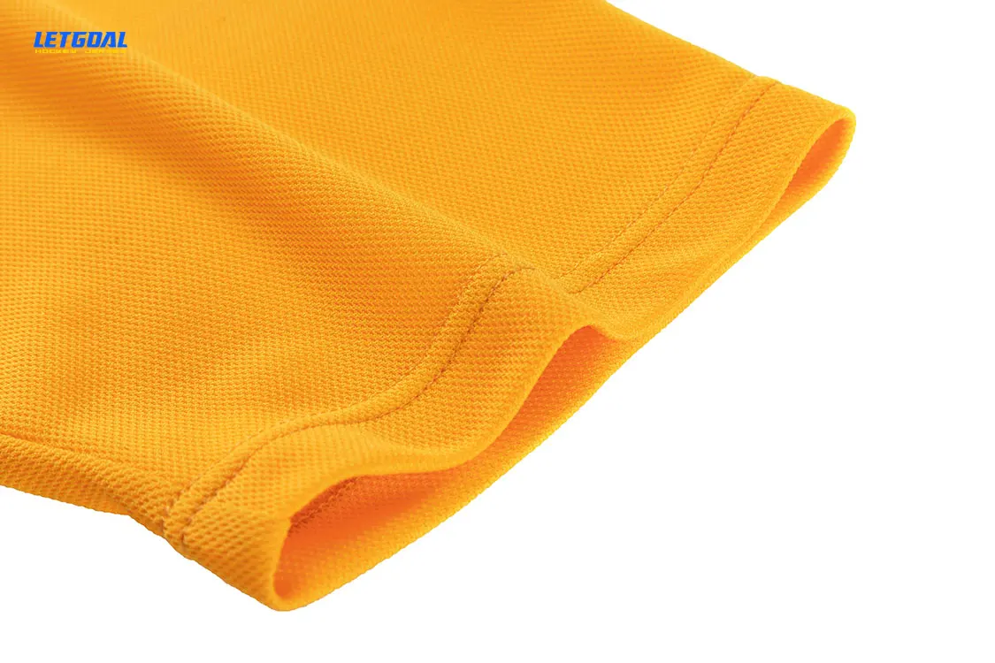 Custom Neck Collar Double Material Team Set Practice Blank Yellow Ice Hockey Practice Jersey