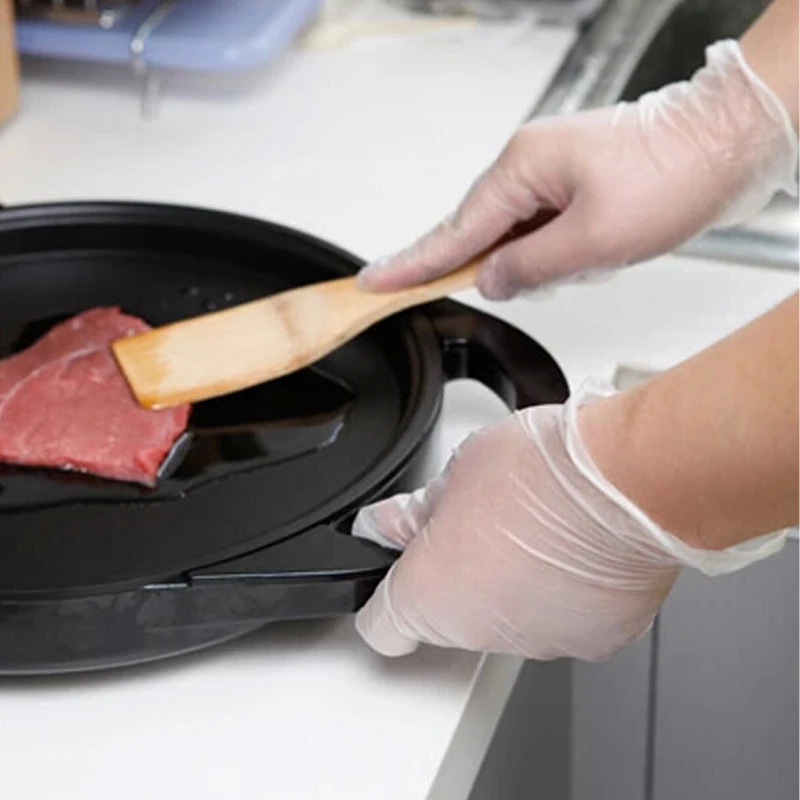 Vinyl Gloves Disposable Food-Grade for Safe Hygienic Handling Oil-Proof Clear Vinyl Glove Comfortable for Various Applications