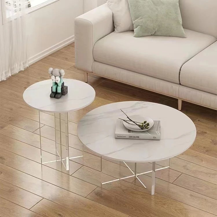 clear acrylic nail side coffee tables  round legs decoration center  wedding