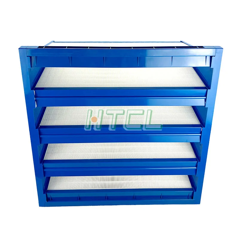 Customized Compact Filter V Type Plastic Frame Fiberglass Air Purifier V-Bank HEPA Filter For HAVC System