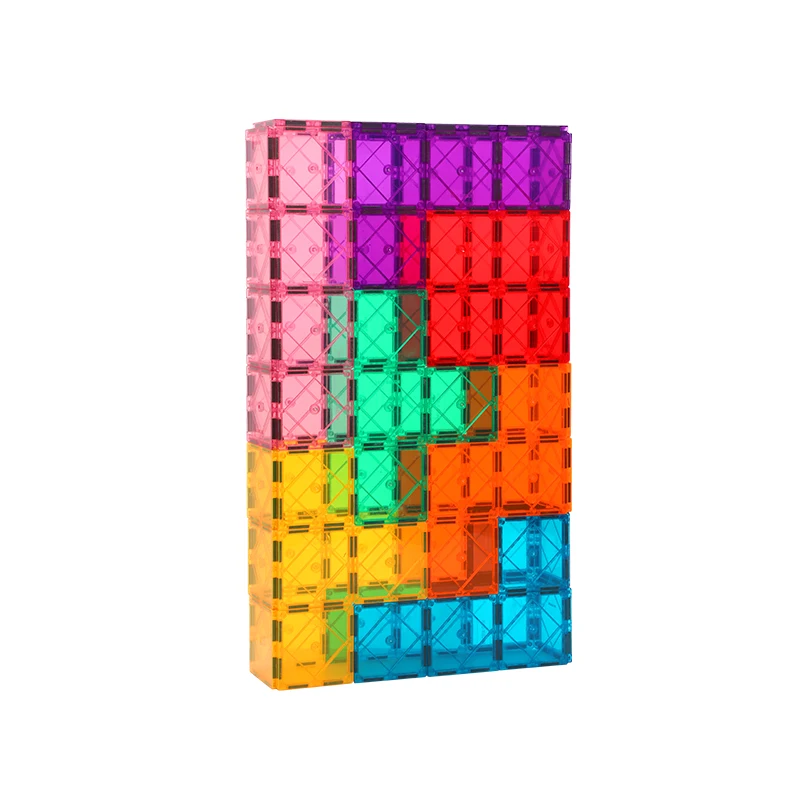 100pcs STEM toy magnetic building blocks set children DIY 3D magnet construction blocks toy car for magic magnetic sheet 2022