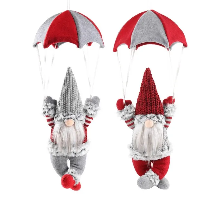 Christmas Faceless Skydiving Old Man Parachute Decorations Christmas Holiday Window Decorative
