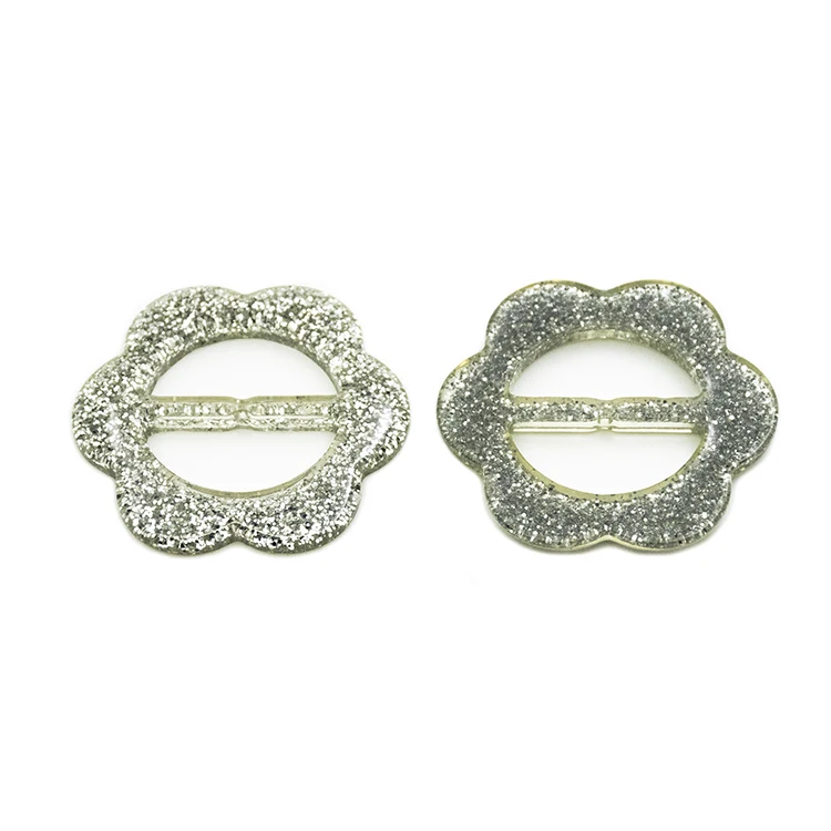 Оптовая продажа 30 мм пластиковый цветок формы шарф юбки смолы пряжка