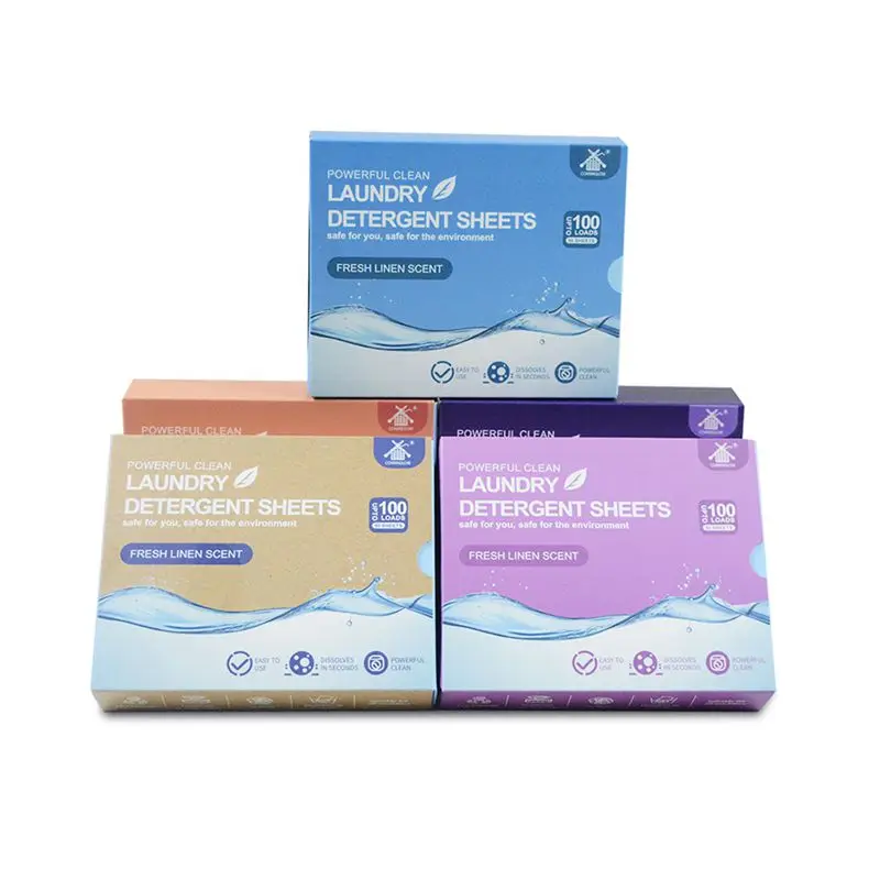 Mini disposable portable Laundry detergent sheets Medium form low form deep decontamination Residue-free laundry strips