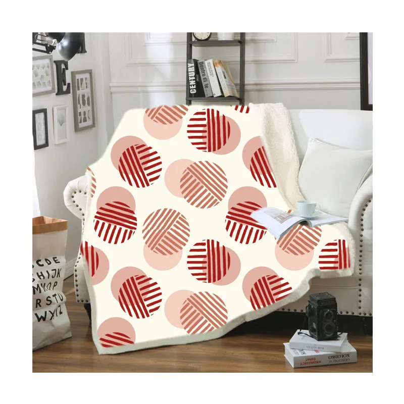 Eco-friendly Fleece Sherpa Thick Queen Size Throws Flannel Fleece Wool Velvet Plush Custom Blankets