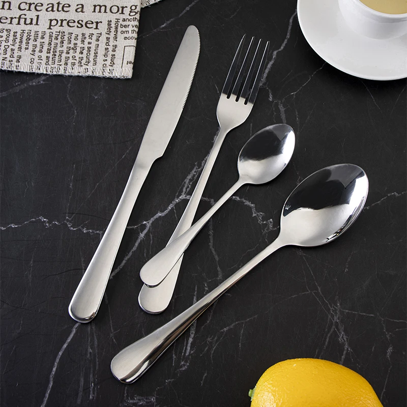 Manufacturer wholesale cutllery wedding 24pcs Golden 1010 Stainless steel Cutlery set Spoon Forks Knifes Set with wooden box