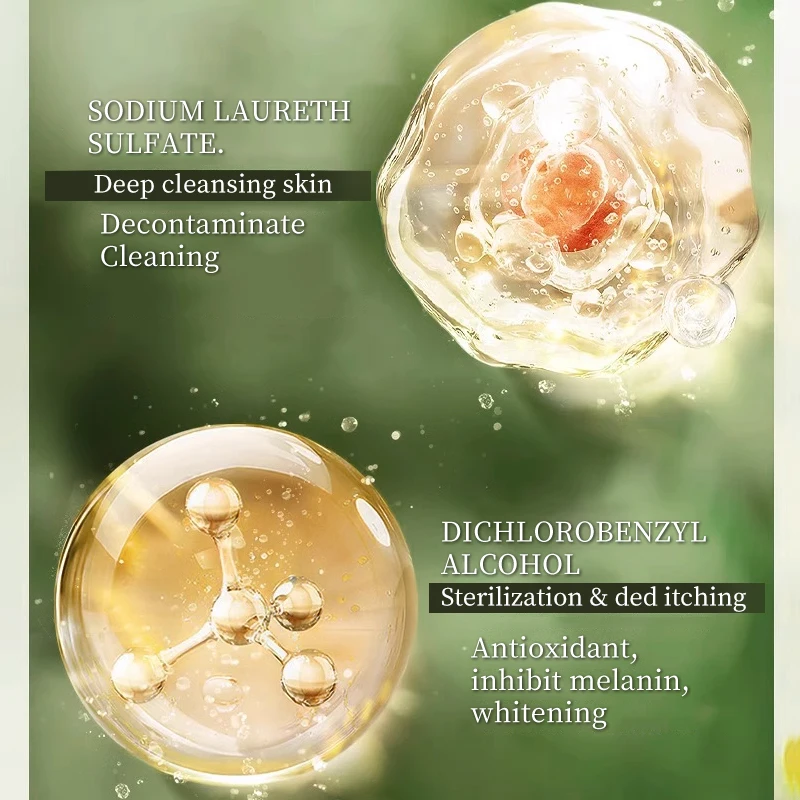 New Arrival Natural Green Shower Gel Customized Logo Acne Removal Multideep-clean Body Wash Wholesale MOOYAM 500ml Shower Gel