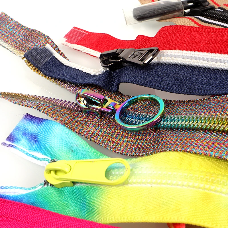 Fashion Eco-Friendly Nylon Zipper Open End Zip Colorful Teeth Long Chain Nylon Zipper