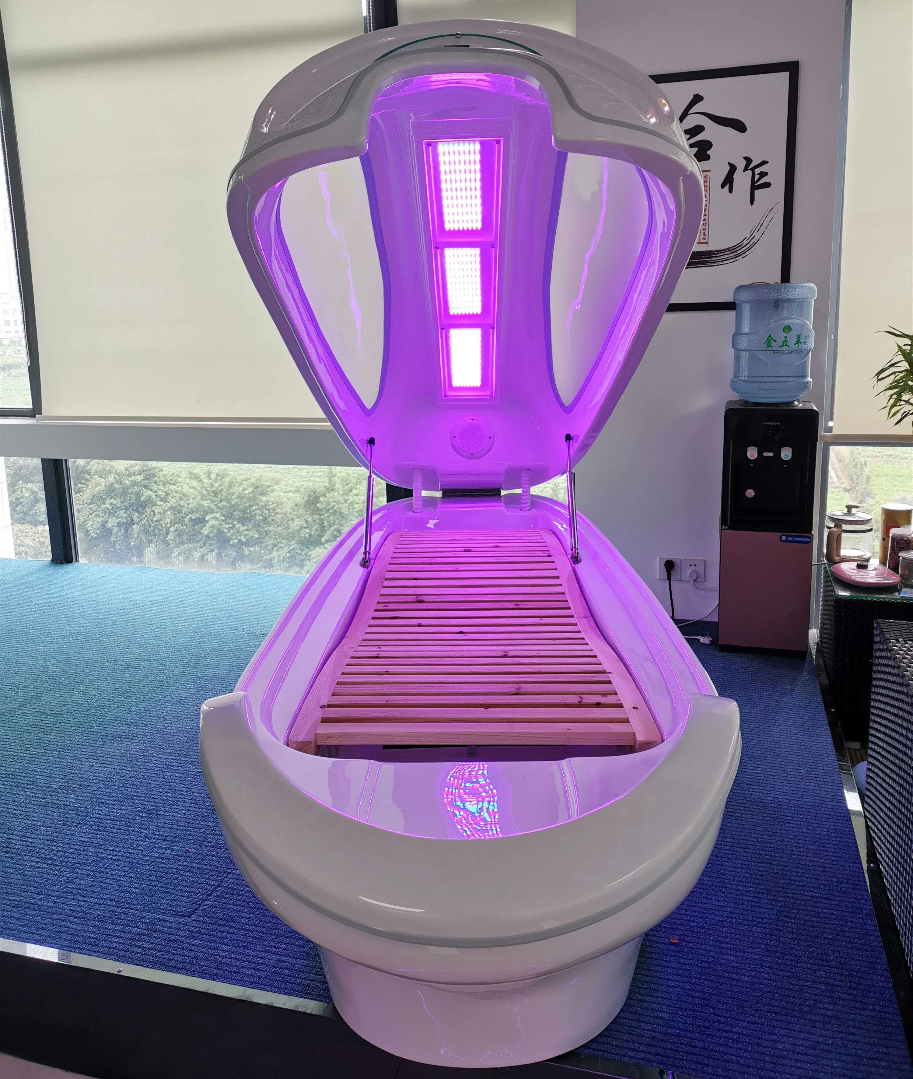 Latest big size infrared sauna capsule LK-216D with ozone therapy machine