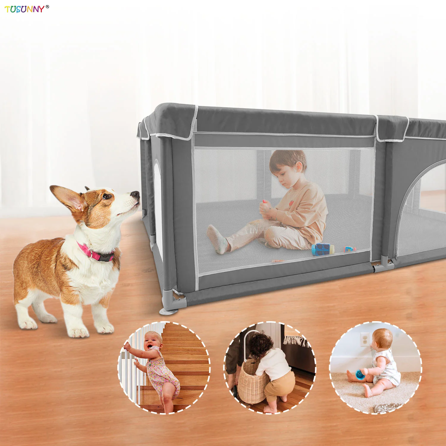 Portable Safety Playard Folding PlayPen for Infant Baby
