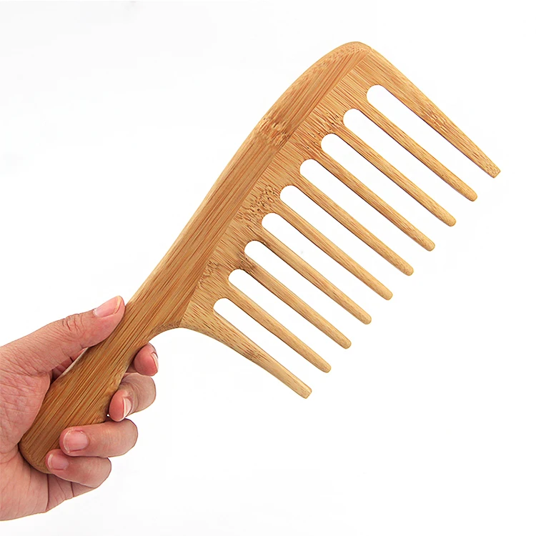 Wide Tooth wood Comb Wooden wide tooth hair comb detangler brush