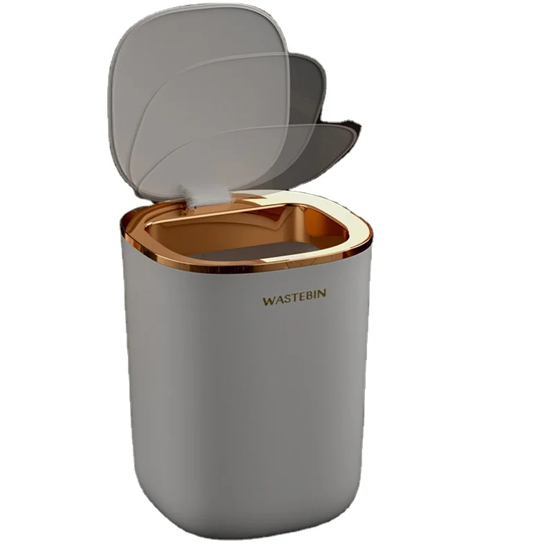 new designer inteligente sensor automatic dustbin rubish nordic smart kitchen rubbish dust plastic garbage trash can waste bins