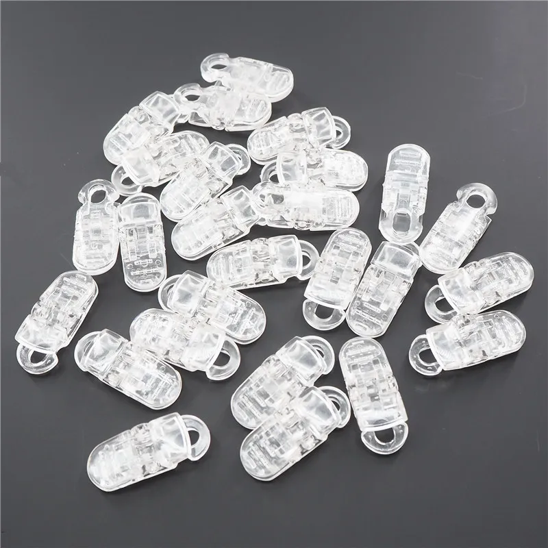 Wholesale Clear Plastic Dummy Pacifier Teether Chain Holder Transparent Clip (62237637713)